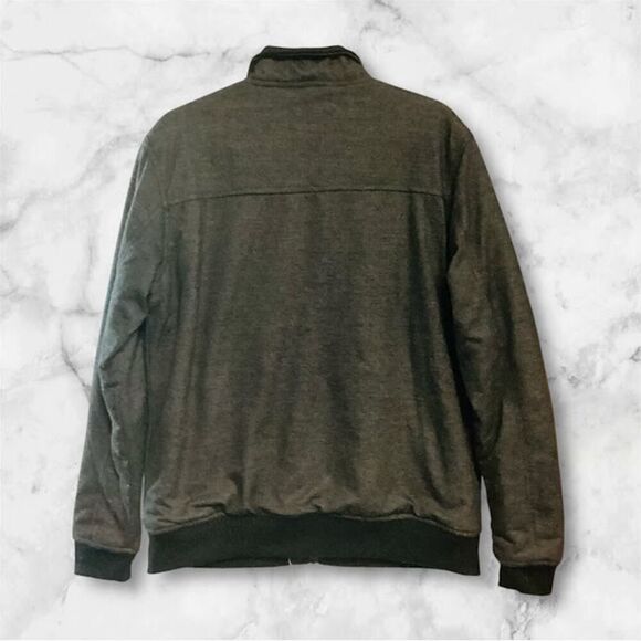 Ministry of Fashion Full Zip Fleece Bomber Side Pockets Jacket in Charcoal Large - Picture 2 of 8